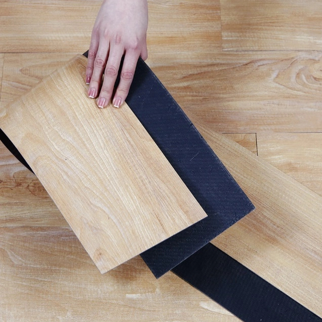 LWD-L10277 غراء الأرضيات الخشبية LVT من الفينيل للأسفل/الظهر الجاف 