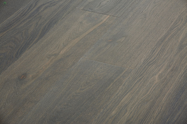 LWD-EB004 أرضيات خشبية مصممة هندسيًا باللون الرمادي العريض من خشب البلوط الأبيض