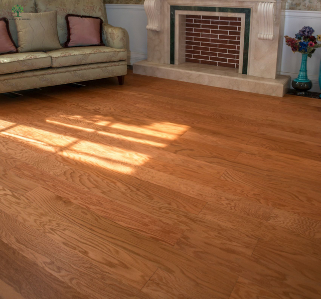 LWD-EB043 الأرضيات الخشبية المصممة هندسيًا من خشب البلوط الأحمر الأمريكي