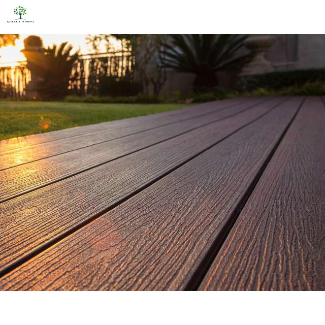LWD-A2005 3D منقوش جوفاء مجلس الأخشاب الخشب والبلاستيك المركب حديقة شرفة WPC الأرضيات التزيين